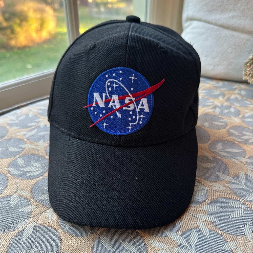 Black NASA Logo Cap, Adult size M